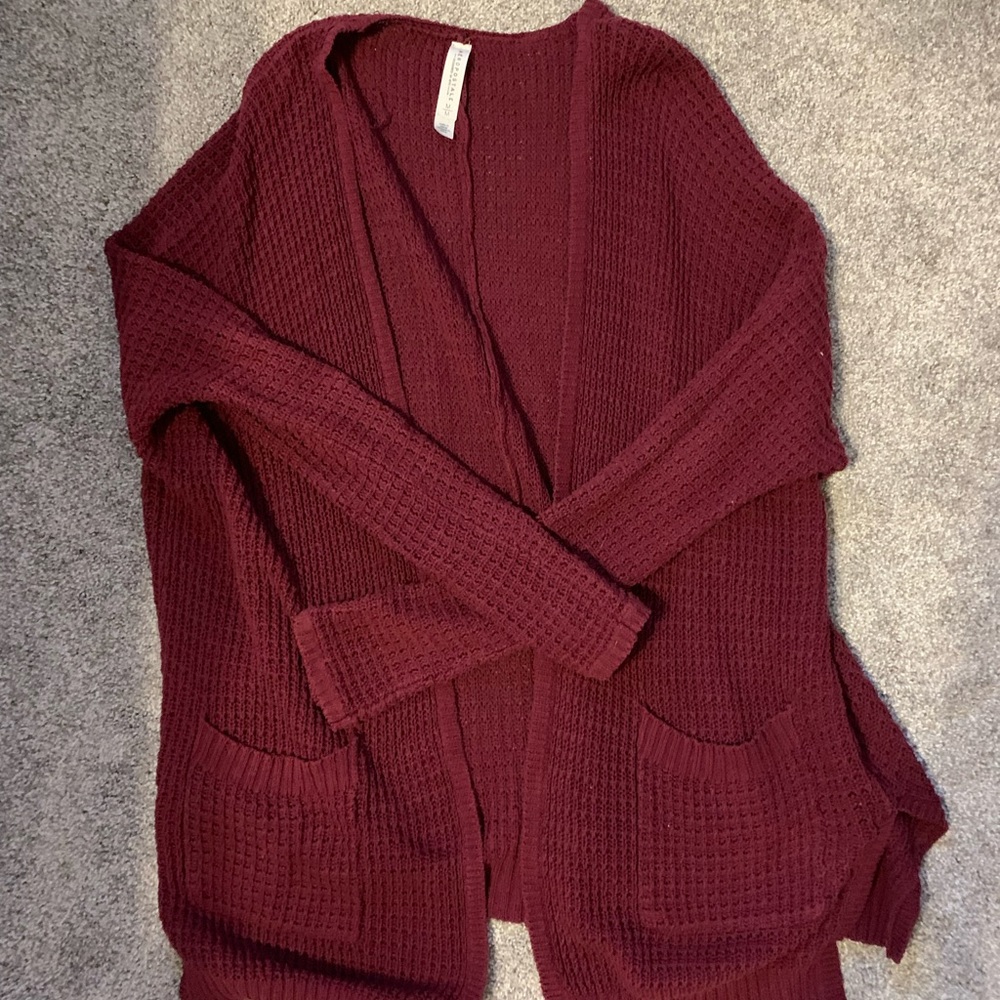 Aeropostale Burgundy Cardigan